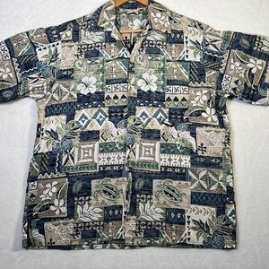 Vintage Hawaiian Go‎ Barefoot short sleeve Button up Shirt USA Made - Mens Large